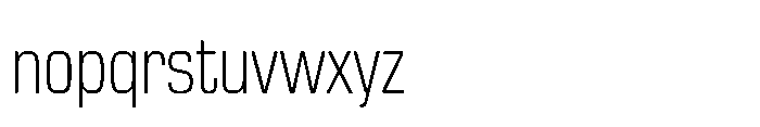R41 Roboticon Light Condensed Font LOWERCASE