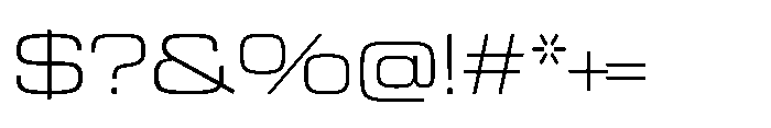R41 Roboticon Light Extended Font OTHER CHARS
