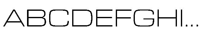 R41 Roboticon Light Extended Font UPPERCASE
