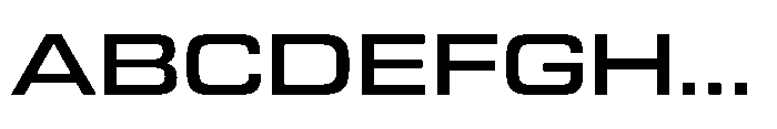 R41 Roboticon Medium Extended Font UPPERCASE