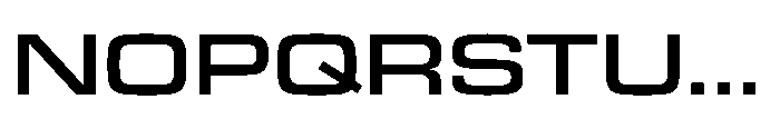 R41 Roboticon Medium Extended Font UPPERCASE