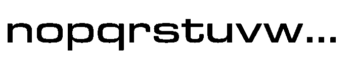 R41 Roboticon Medium Extended Font LOWERCASE