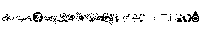 R74_Dingbat attak Font UPPERCASE
