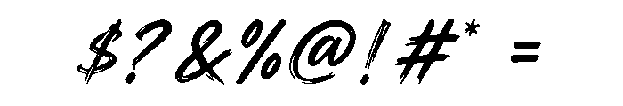 RAIZE Brush Font OTHER CHARS