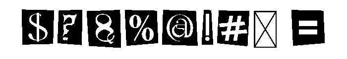 RANSOM Letters Font OTHER CHARS