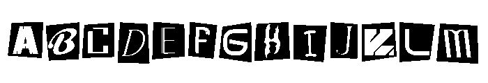 RANSOM Letters Font UPPERCASE