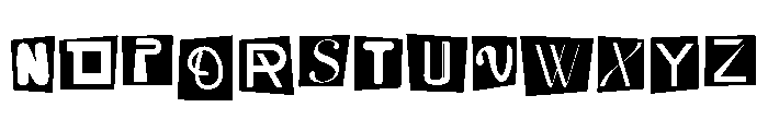 RANSOM Letters Font UPPERCASE