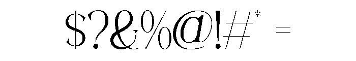RAVELLA Extra Light Font OTHER CHARS