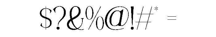 RAVELLA-ExtraLight Font OTHER CHARS