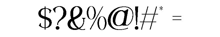 RAVELLA Semi Bold Font OTHER CHARS
