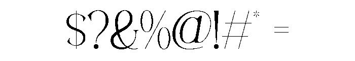 RAVELLA-Thin Font OTHER CHARS