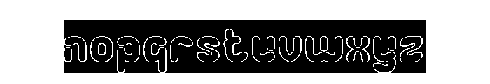 Rabbit Hole-Holes-Inverse Font LOWERCASE