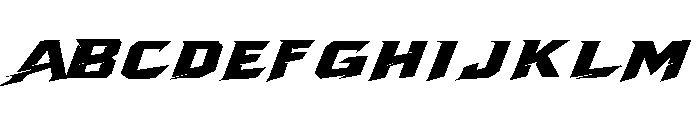Racing Drift Car Bold Font UPPERCASE