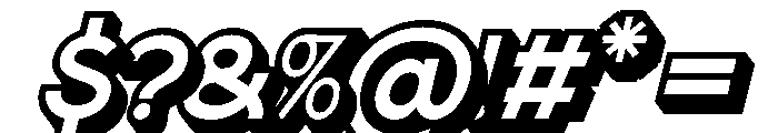 Racole Extrude Slant Font OTHER CHARS