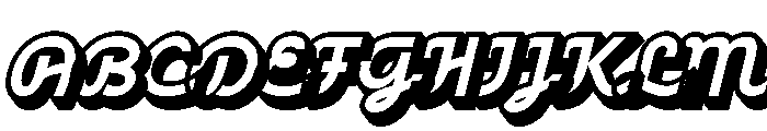 Racole Extrude Slant Font UPPERCASE