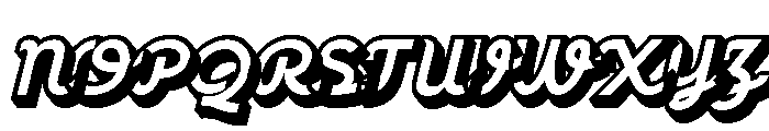 Racole Extrude Slant Font UPPERCASE