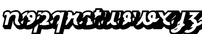 Racole Extrude Slant Font LOWERCASE
