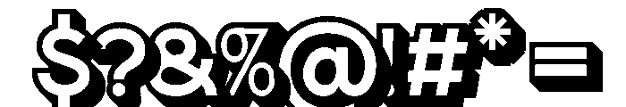 Racole Extrude Font OTHER CHARS
