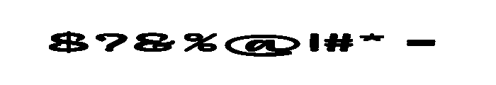 RadioaraBubbora Font OTHER CHARS