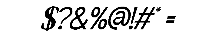 Raffined Serif Italic Bold Ita Font OTHER CHARS
