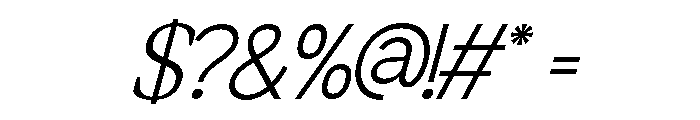 Raffined Serif Italic Italic Font OTHER CHARS