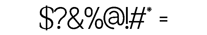 Raffined Serif Regular Font OTHER CHARS