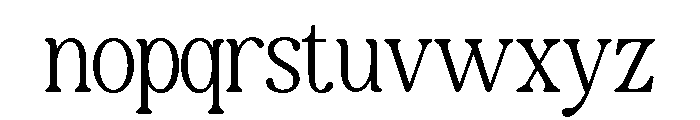 Raffined Serif Regular Font LOWERCASE