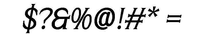 Rafistig Serif  Italic Font OTHER CHARS