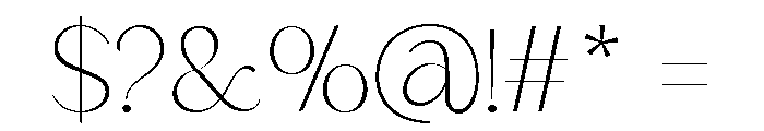 Rafistig Thin Font OTHER CHARS
