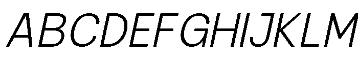 Raftile Extra Light Italic Font UPPERCASE