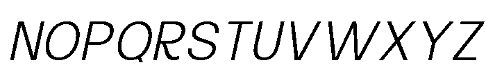 Raftile Extra Light Italic Font UPPERCASE