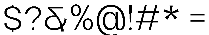 Raftile Extra Light Font OTHER CHARS