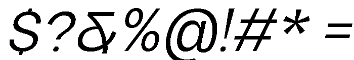Raftile Light Italic Font OTHER CHARS
