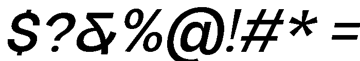 Raftile Medium Italic Font OTHER CHARS