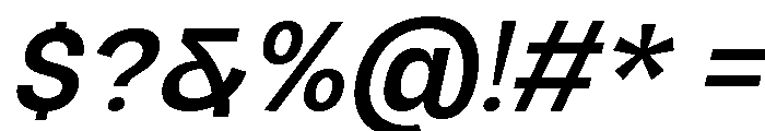 Raftile Semi Bold Italic Font OTHER CHARS