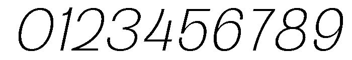 Raftile Thin Italic Font OTHER CHARS