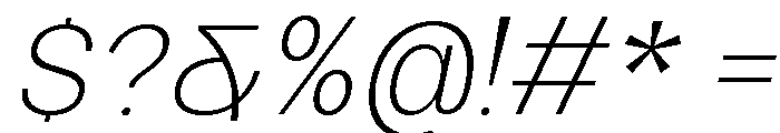 Raftile Thin Italic Font OTHER CHARS