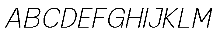 Raftile Thin Italic Font UPPERCASE