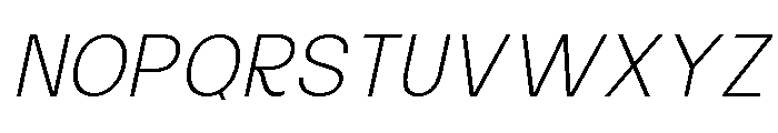 Raftile Thin Italic Font UPPERCASE