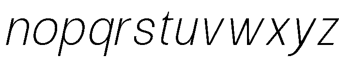 Raftile Thin Italic Font LOWERCASE