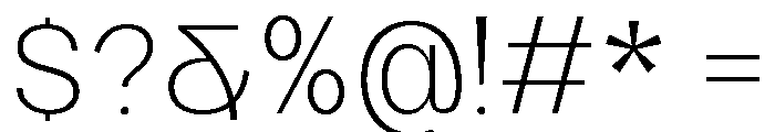 Raftile Thin Font OTHER CHARS