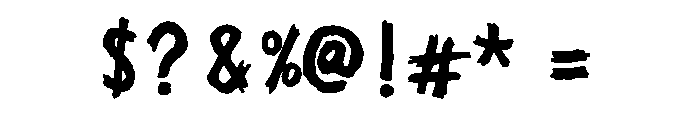 Rage Guerilla Regular Font OTHER CHARS
