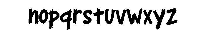 Rage Guerilla Regular Font LOWERCASE