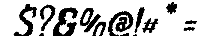 Ragged Shore Italic Font OTHER CHARS