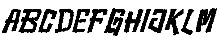 Ragged Shore Italic Font UPPERCASE