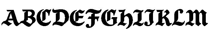 Ragnar Gothic Regular Font UPPERCASE