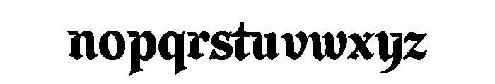 Ragnar Gothic Regular Font LOWERCASE