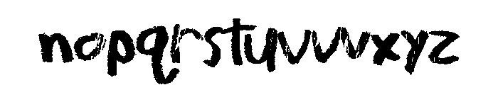 Rainbow Chalk Font LOWERCASE