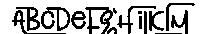 Rainbow Door Font UPPERCASE
