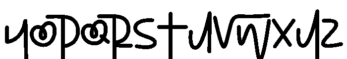 Rainbow Door Font LOWERCASE